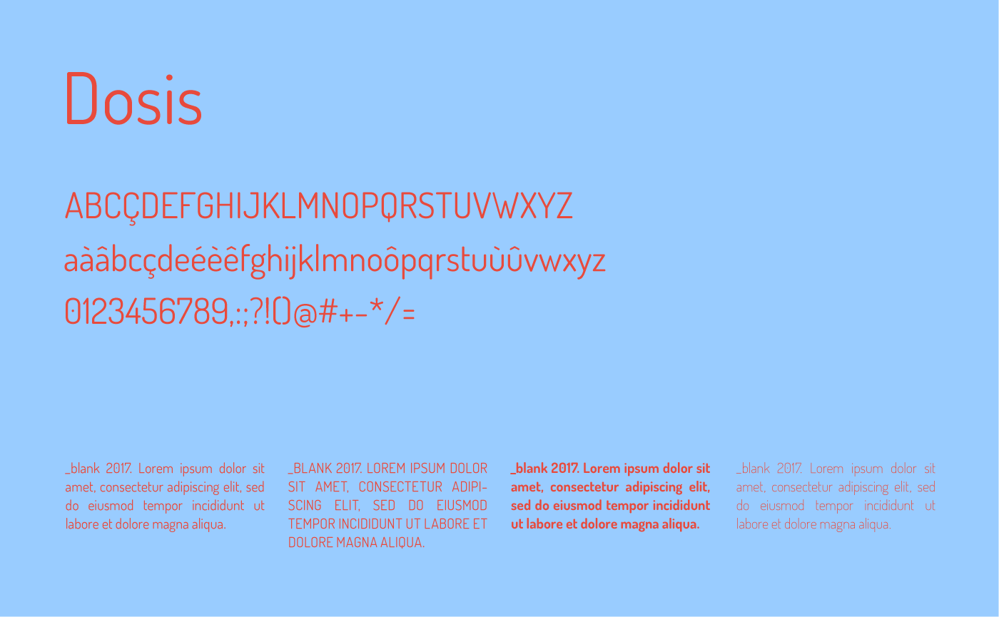 Font Primario: Dosis