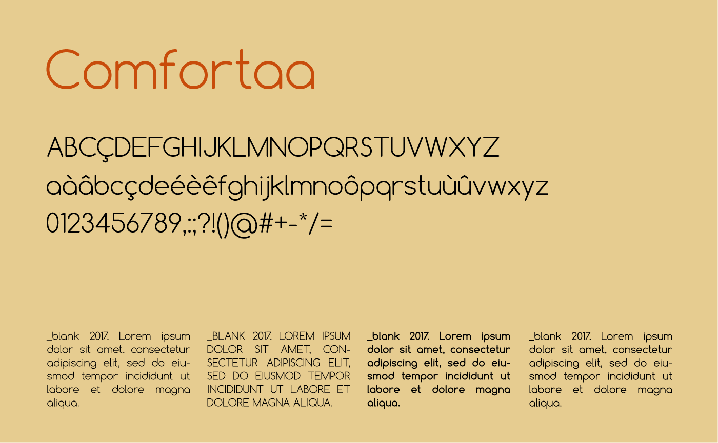 Font primario: Comfortaa